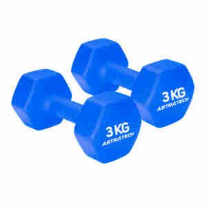 Par de Dumbbell Halter Sextavado Texturizado 3KG